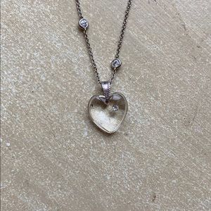 Heart pendant on diamond by the yard chain 🤍💎🤍